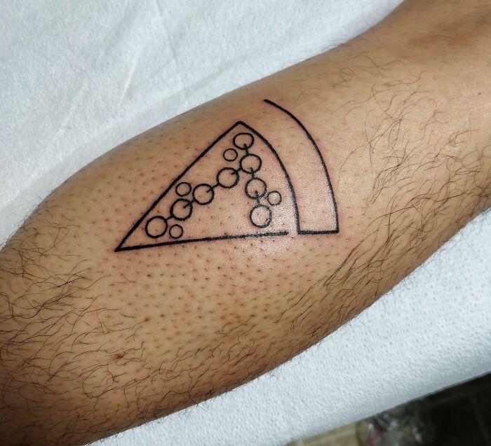 Carb Molecule Pizza Tattoo