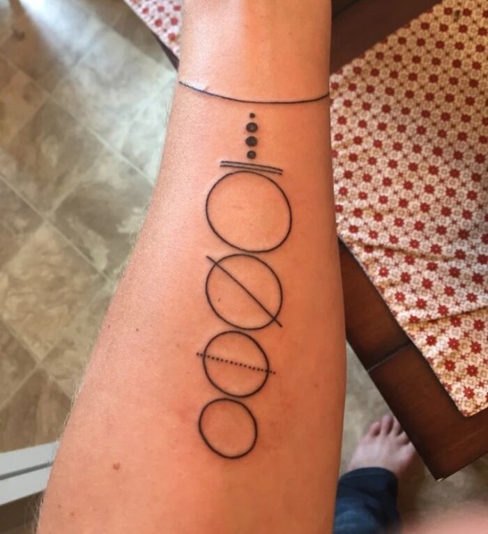 Minimalist Solar System By Bre Scott at Gypsy Rose Tattoo In Jacksonville, NC