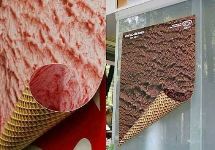  Este póster de helados 
