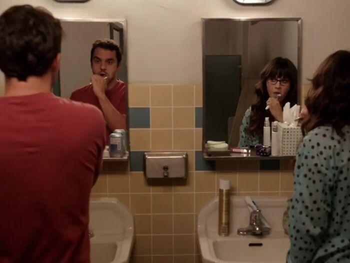 Jess And Nick brushing teeth 