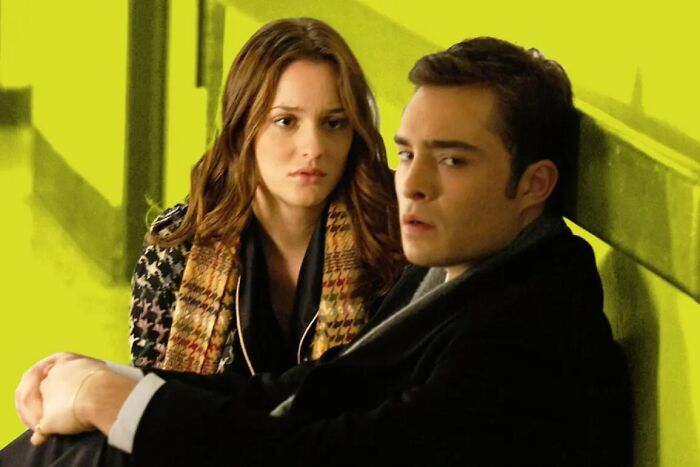 Blair And Chuck sitting on the floor 