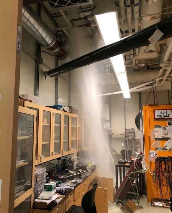 Had A Leak Develop In Our Laboratory This Morning. Nobody Was On Campus To Catch It So There Was 4 Inches Of Standing Water And Countless Ruined Pieces Of Equipment