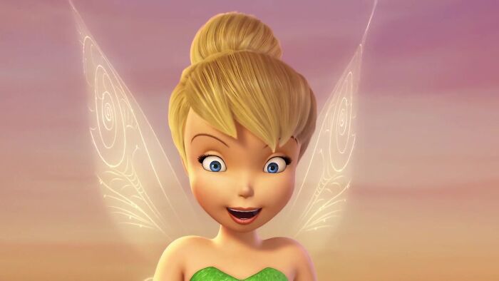 Tinker Bell looks unhappy 