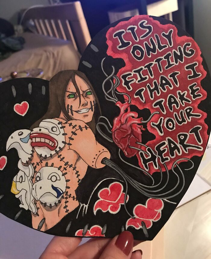 Kakuzu Valentine's Day Card I Made For My Man