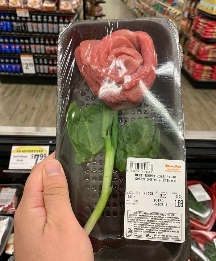 Carne temática de San Valentín