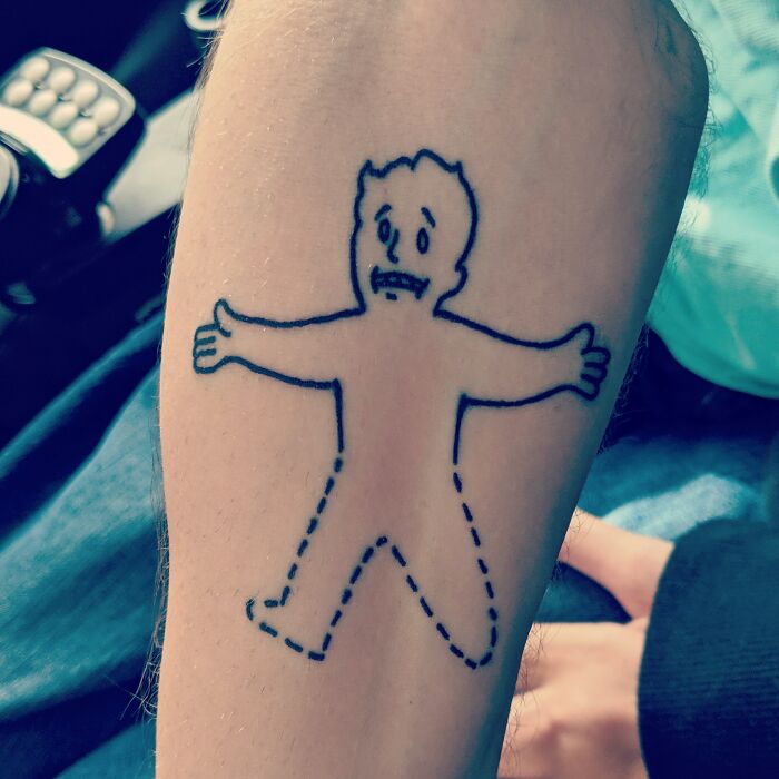 Funny Human Hand Tattoo
