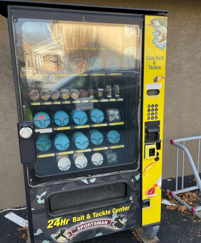 This Bait And Tackle Vending Machine I Found During My Travels Today