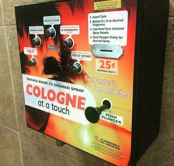 Cologne Vending Machine At The Rest Stop