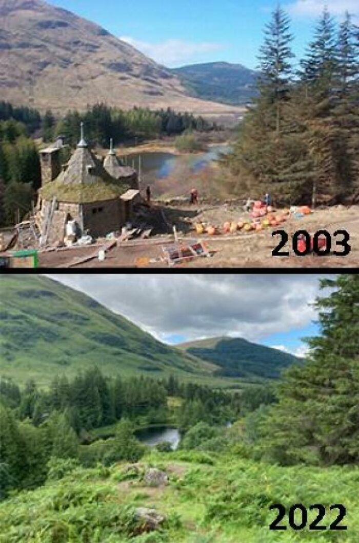 Site Of Hagrid's Hut From Harry Potter In Glen Coe, Scotland: 2003 vs. 2022