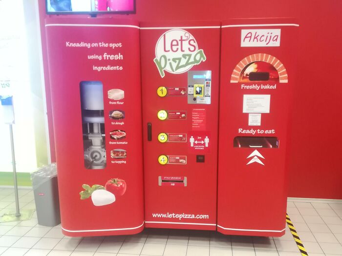 A Pizza Vending Machine I Found In Lithuania