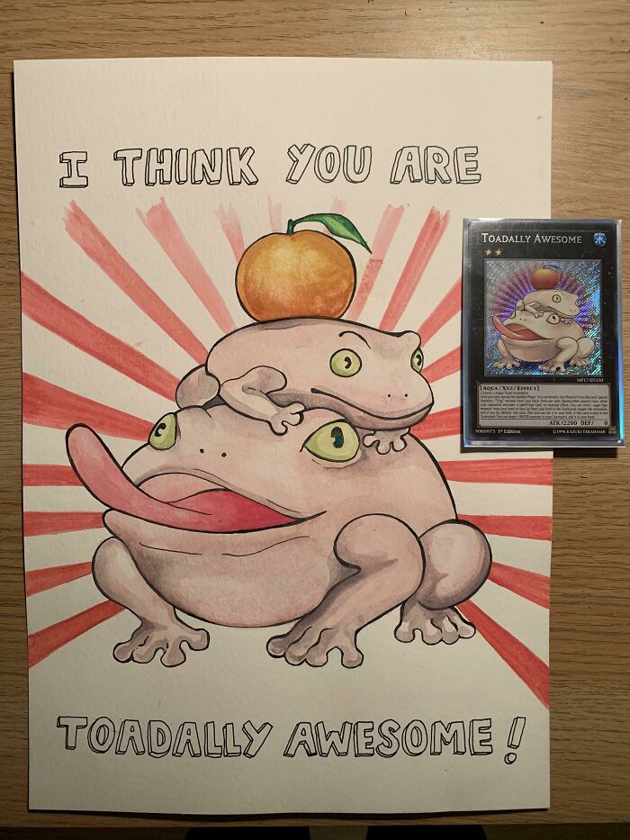 My Girlfriend Drew My Favorite Trading Card For Valentine's Day