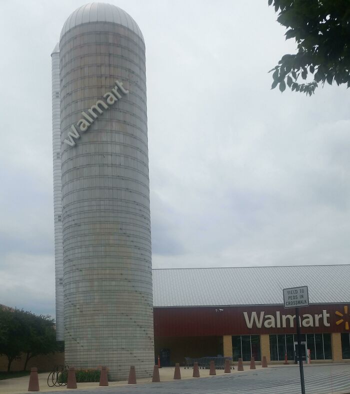 This Walmart Repurposed The Grain Silo From The Original Property