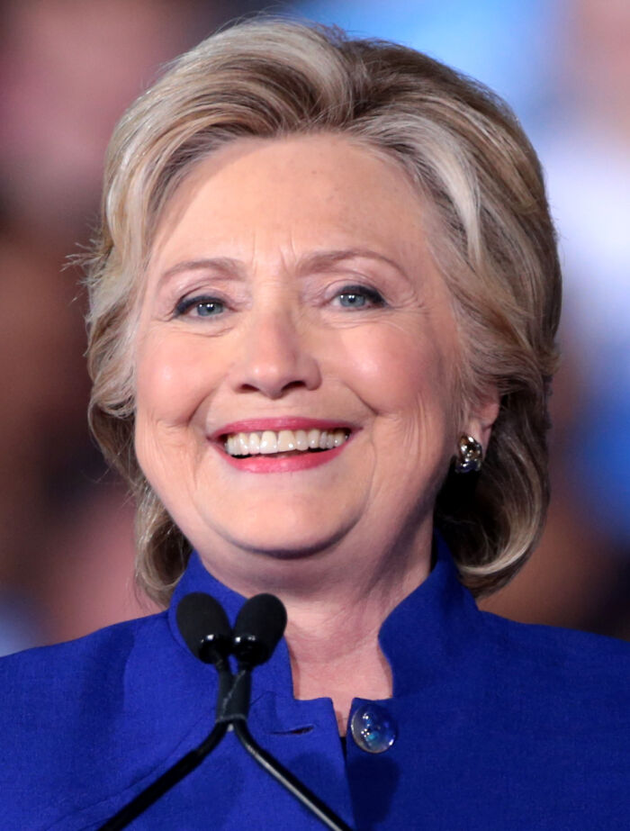 Picture of Hillary Clinton looking and smiling