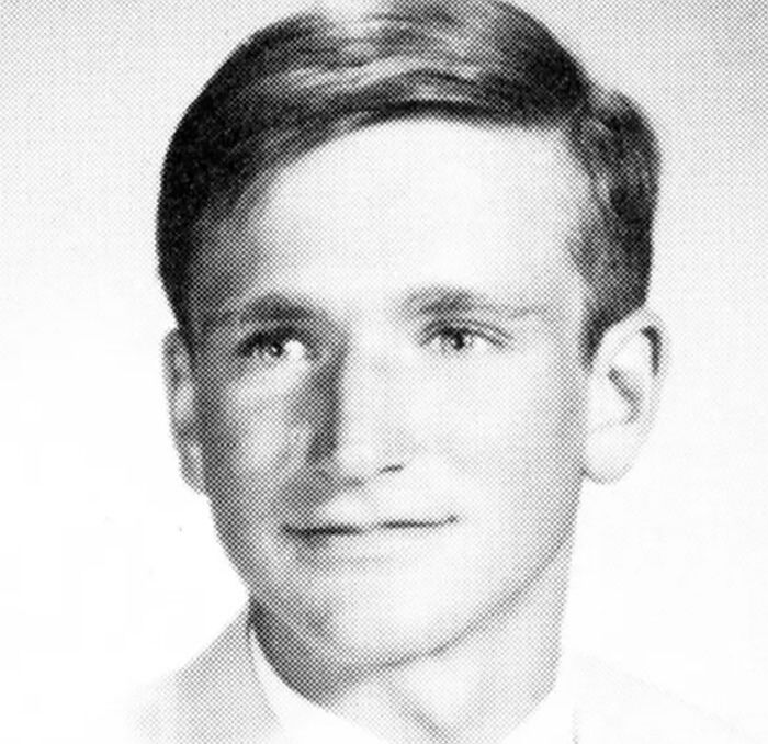 Picture of Robin Williams in yearbook