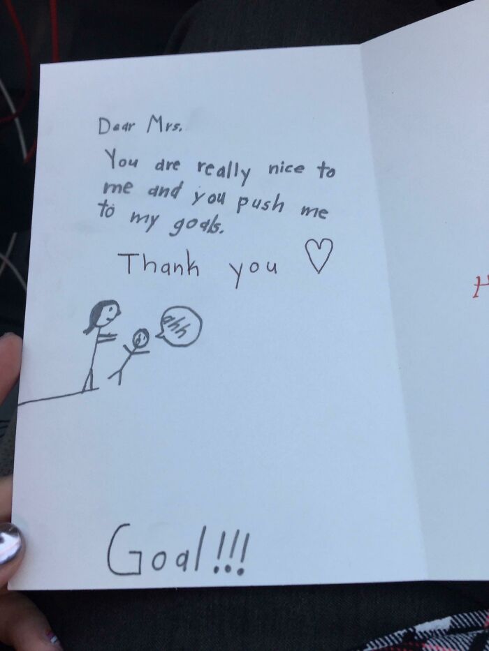 Valentine's Day Card From A Student