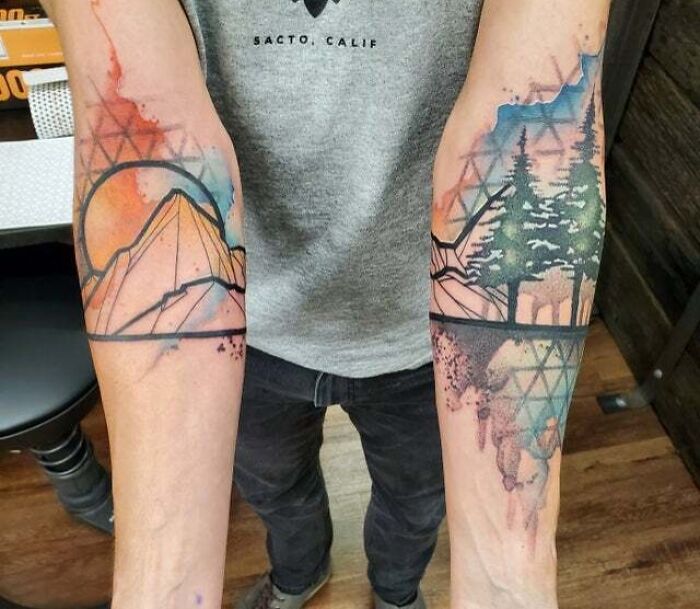 Geometric/Forest/Nature Theme By Justine Nordine At The Raw Canvas