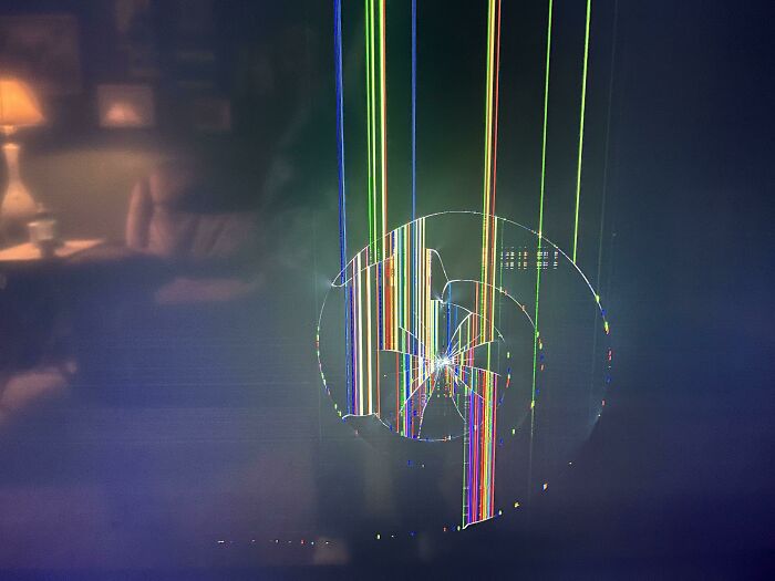 The Way My TV Cracked Into A Fibonacci Spiral