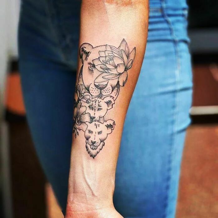 Lion Family Tattoo