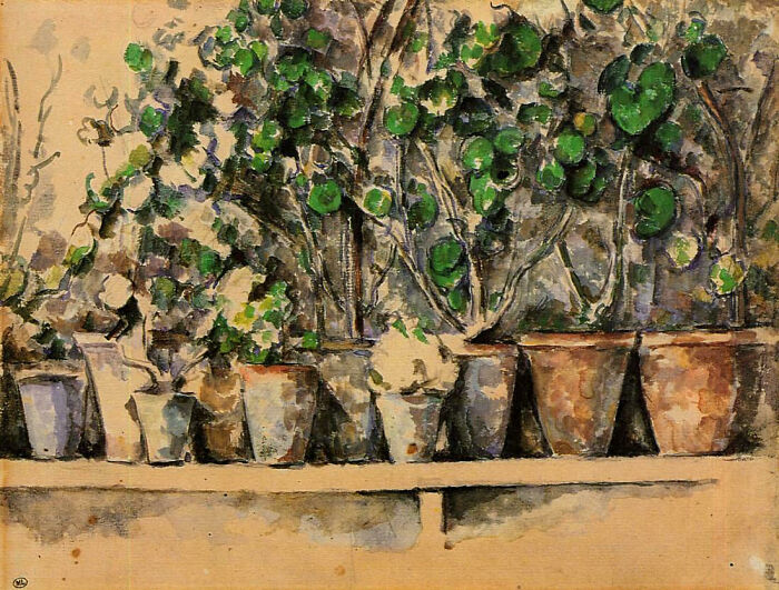 Flower Pots By Paul Cézanne