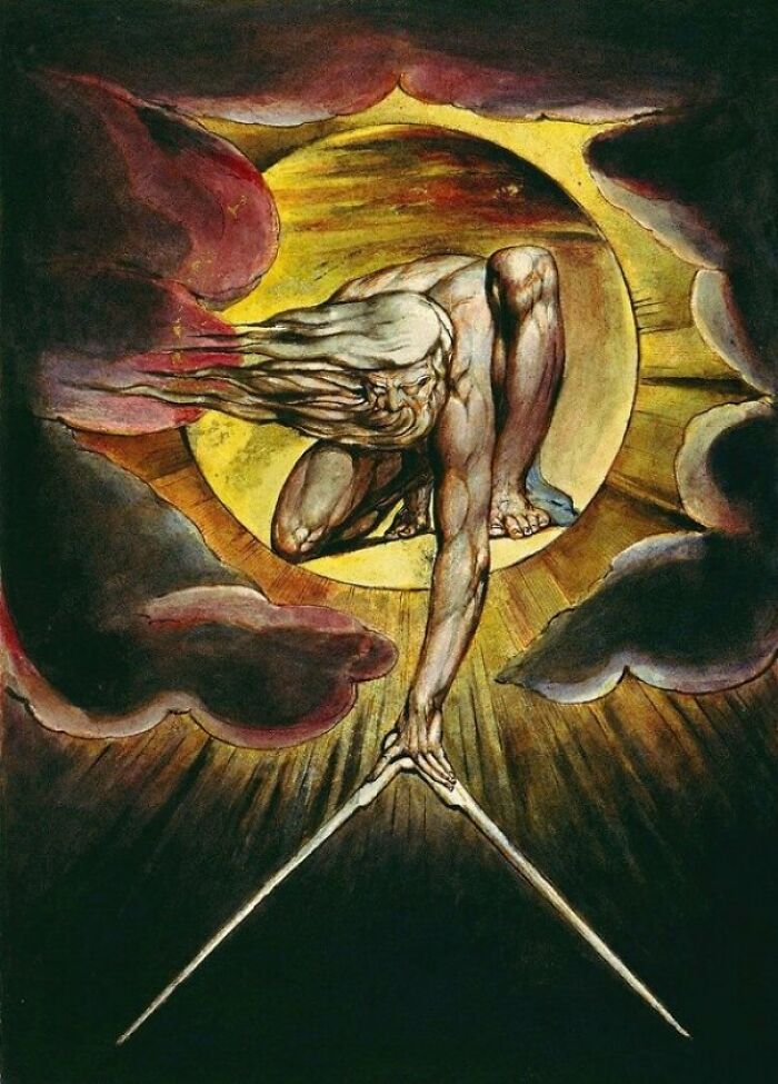 The Ancient Of Days By William Blake 