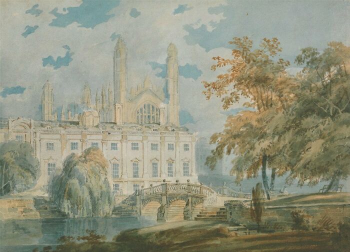 Clare Hall And King's College Chapel, Cambridge, From The Banks Of The River Cam By J. M. W. Turner