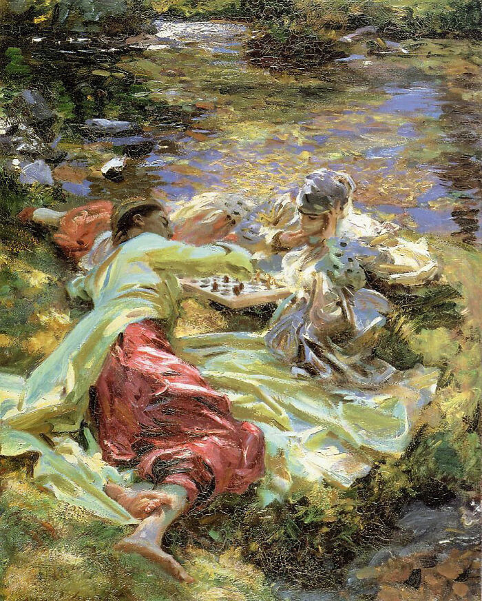 The Chess Game By John Singer Sargent