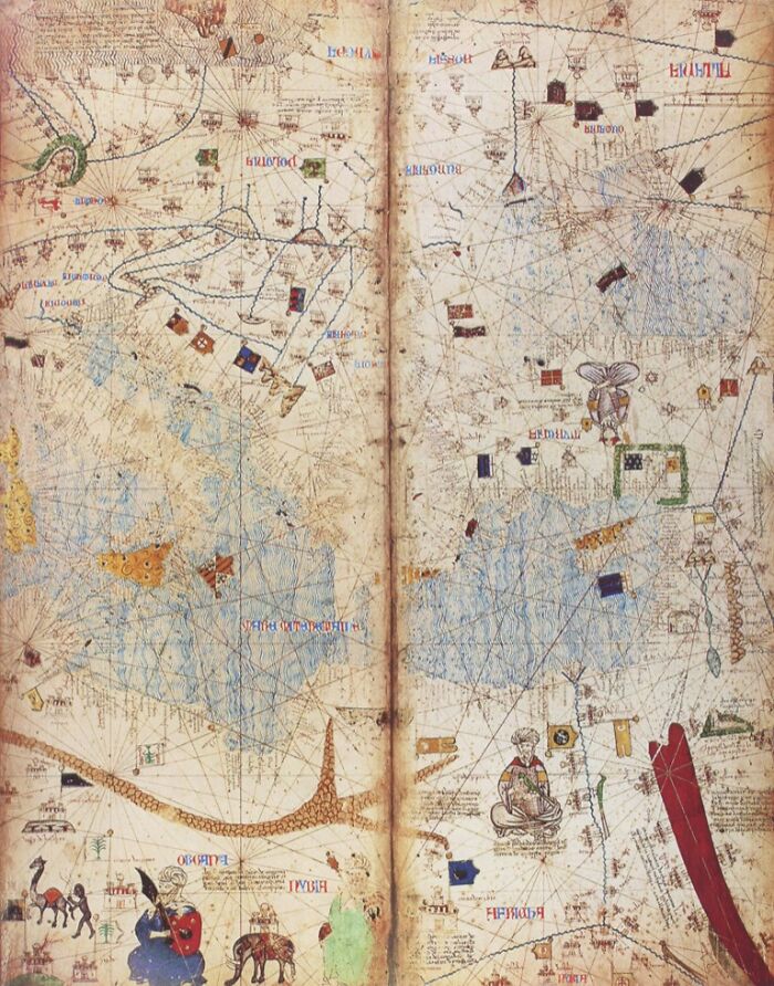 Sheet of the Catalan world atlas