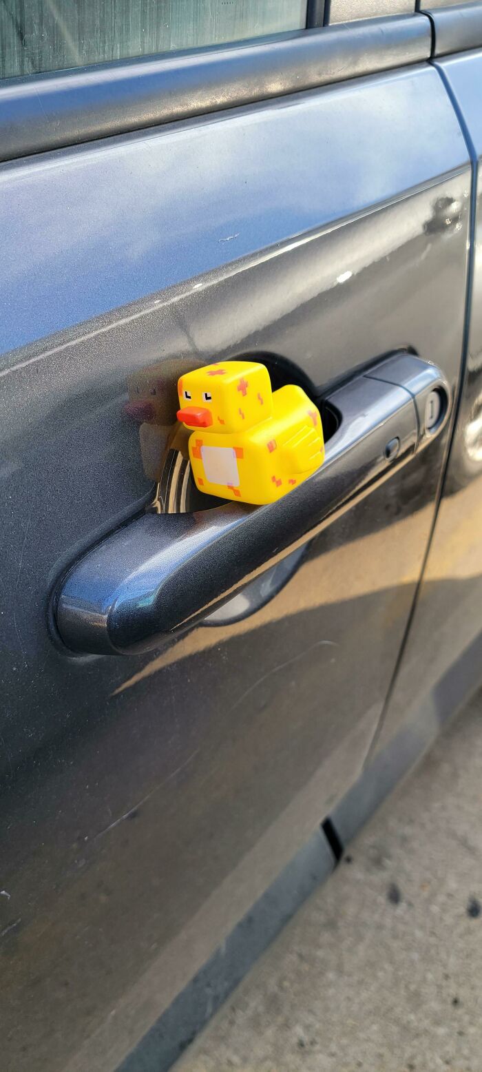 Someone Put This On My Door Handle. I Understand It Is A Rubber Duck But Why Did They Put It On My Door Handle? What Is The Meaning? Any Significance?
