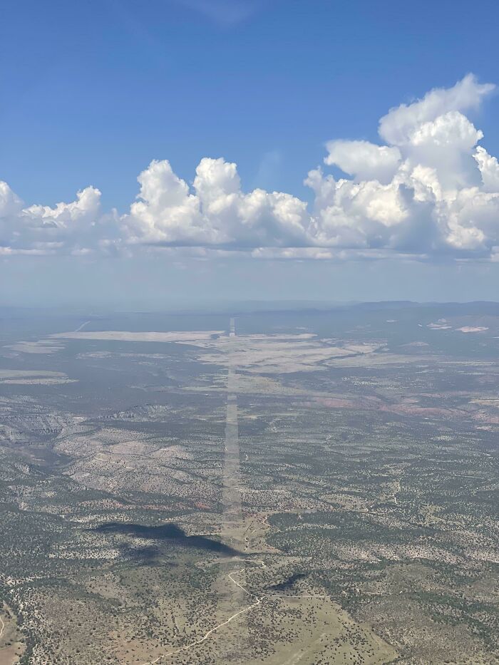 Saw This While Flying In Arizona. What Is This Line On The Ground?