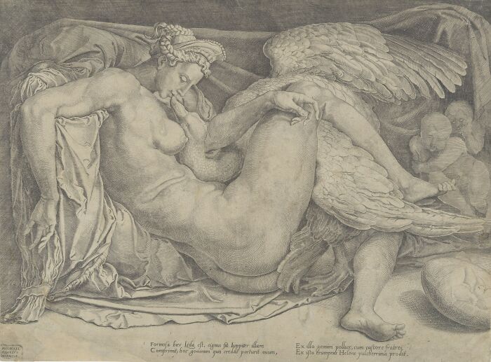 Leda and the Swan, engraving, 1544–66