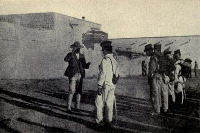 General villa before the firing squad, sentenced to death