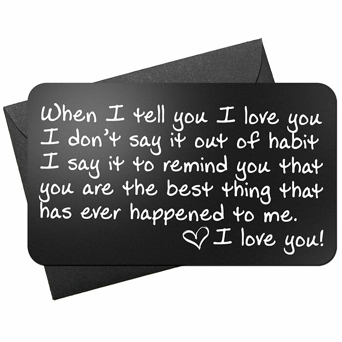 Engraved Wallet Card, Love Note