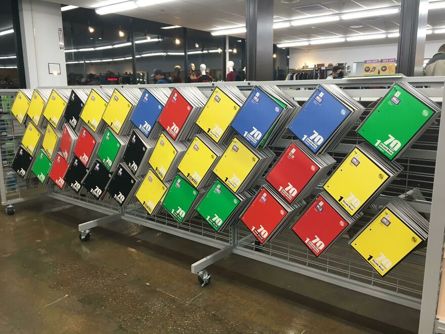 This Display Of Notebooks At My Local Goodwill Looks Like Modern Art