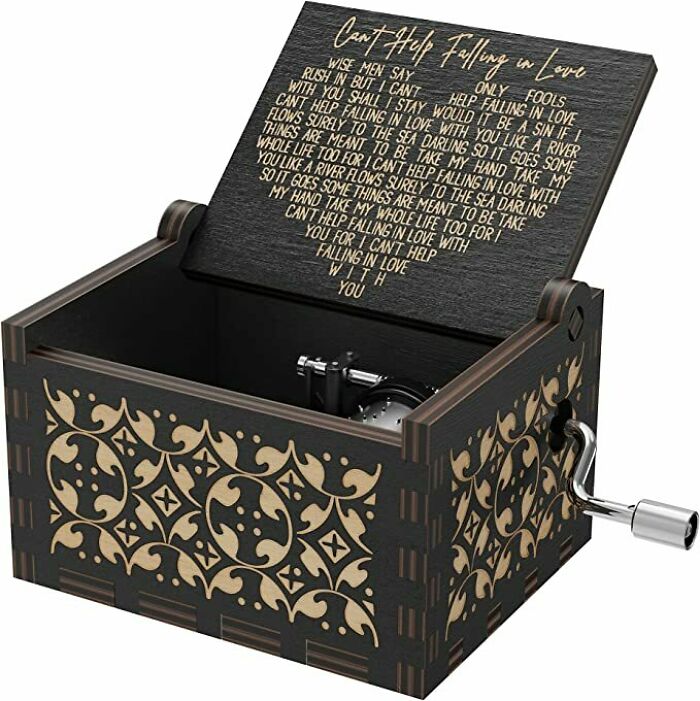 Can't Help Falling In Love Wood Music Box
