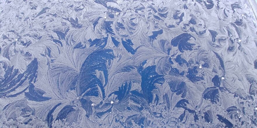 I Washed My Car And Was Treated To Some Interesting Patterns In The Frost The Next Morning