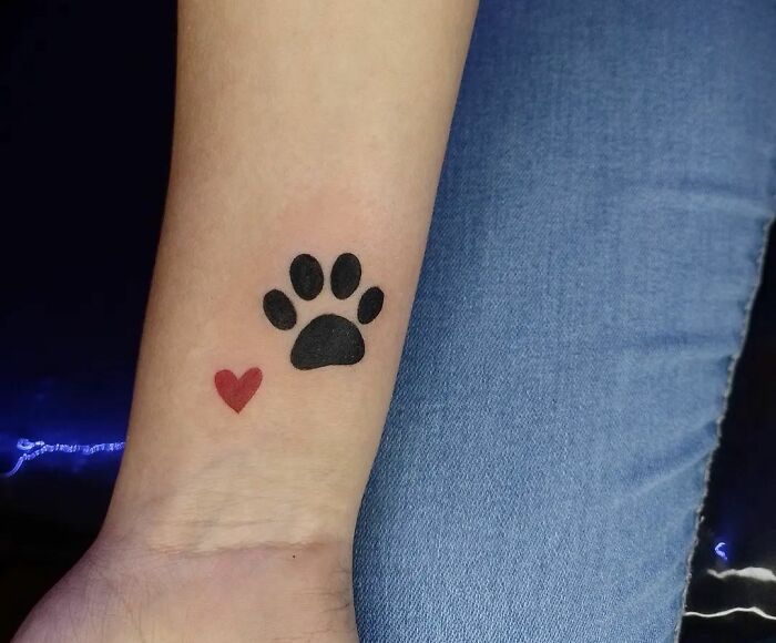 Heart And Paw Tattoo