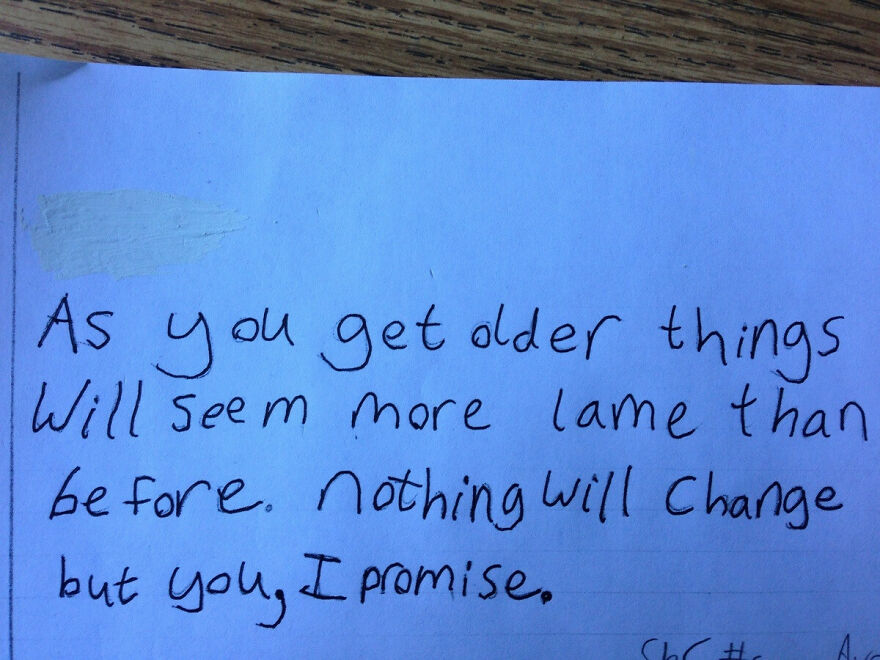 6th Grader Gives Surprisingly Deep Advice To Next Years 6th Grader