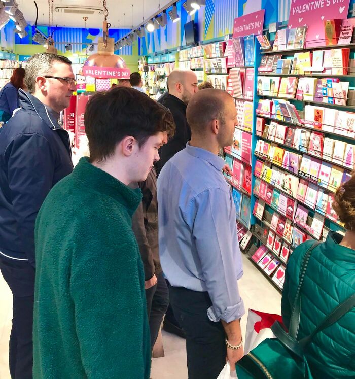 Men Staring Into The Dark Abyss Of Valentine's Day Cards