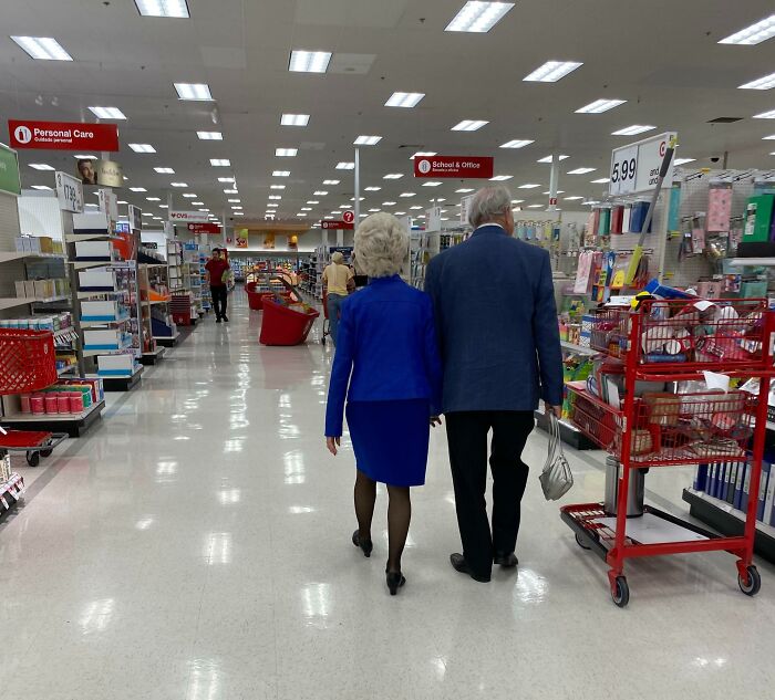 A Sweet Couple Walking Through Target. Made My Heart Happy Seeing Him Holding Her Purse And Then Dressed Up For Valentine’s Day