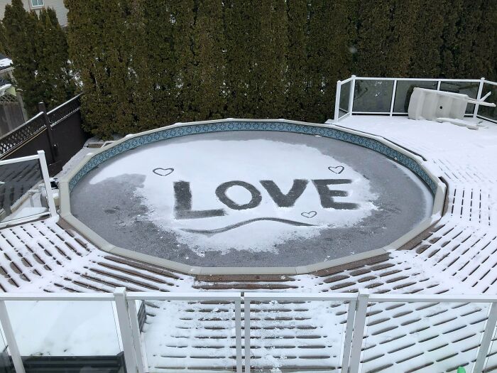 Took Advance Of The Cold Temperatures, And Got A Little Creative With My Valentine's Gesture This Year