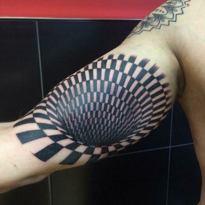 Optical Illusion Tattoo