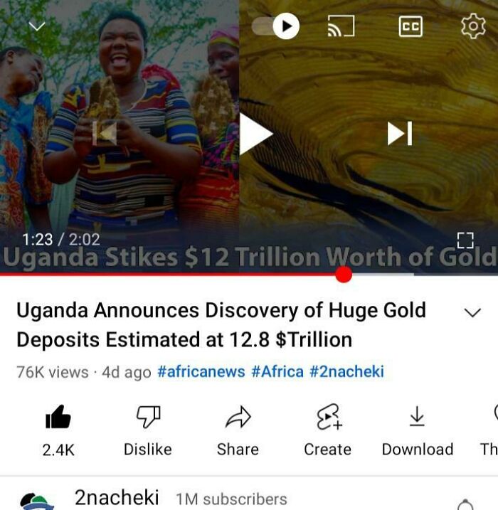 Uganda Strikes 12.8 Trillion In Gold,and Mainstream Media Does Not Mention Anything About It