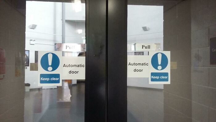 These Not Quite Automatic Doors At My Uni
