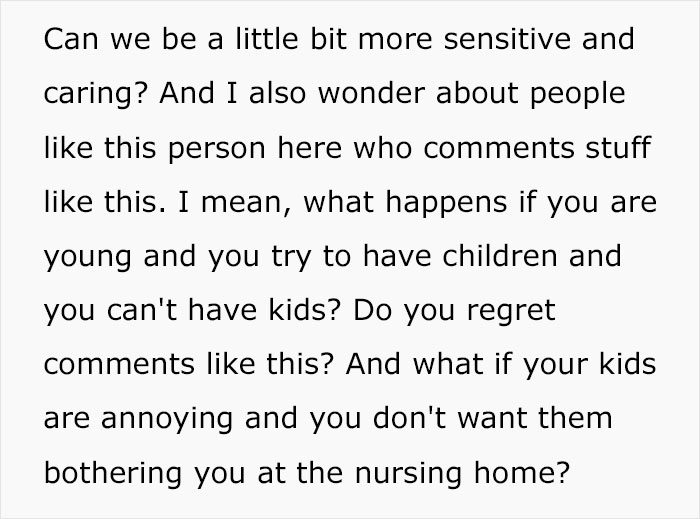 "Have Fun In Your Nursing Home": Childfree Woman Gives People A Reality Check On Their Reasons For Having Kids