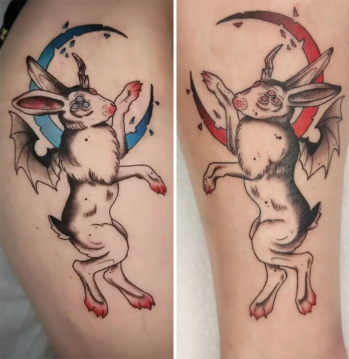 Unreal animal matching tattoo