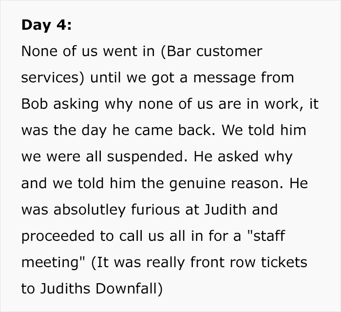 Toxic Manager Screws Herself Over By Suspending Almost All Employees For Not Engaging In Conversation, Gets Fired Toxic Manager Screws Herself Over By Suspending Almost All Employees For Not Engaging In Conversation, Gets Fired