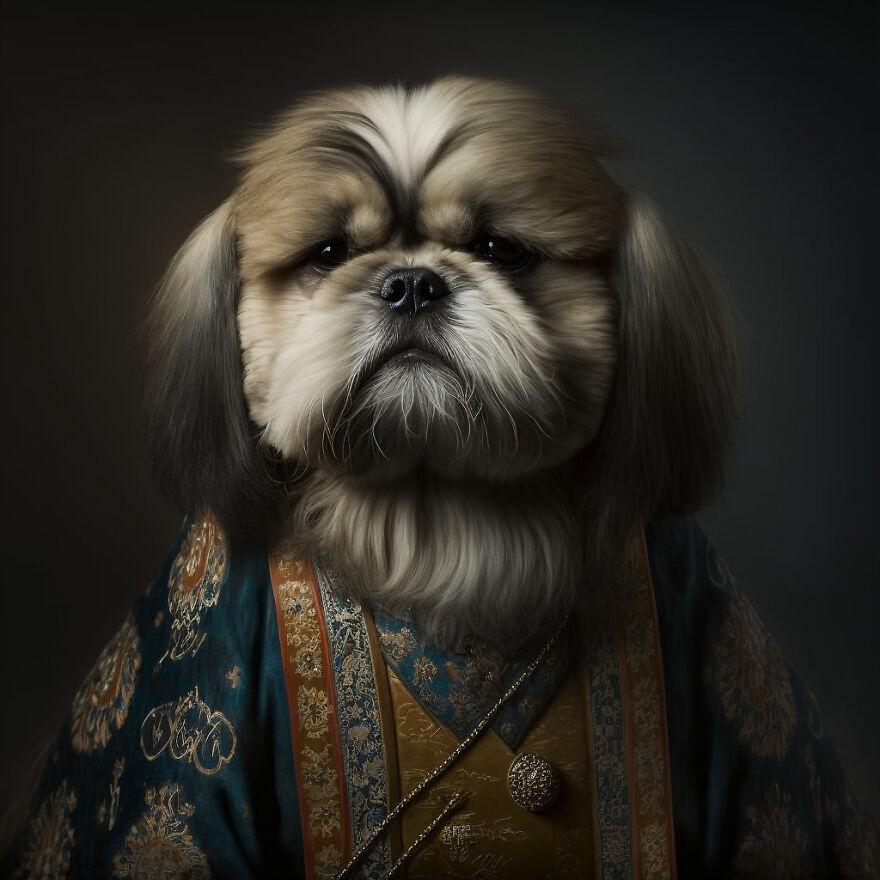 I Used Ai To Create The Historical Portraits Of The Shih Tzu Dynasty From Ancient China (14 Pics)