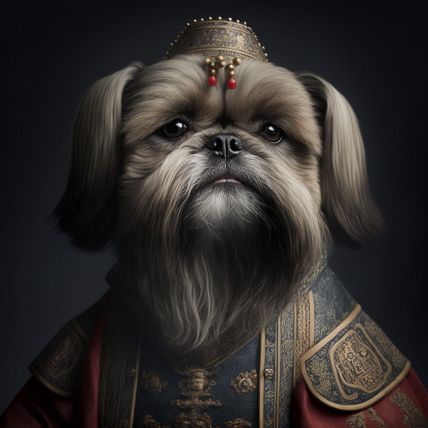 I Used Ai To Create The Historical Portraits Of The Shih Tzu Dynasty From Ancient China (14 Pics)