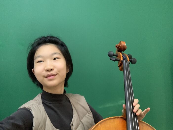 11-Y-O Me With My Cello (Ugly Accidental Selfie)