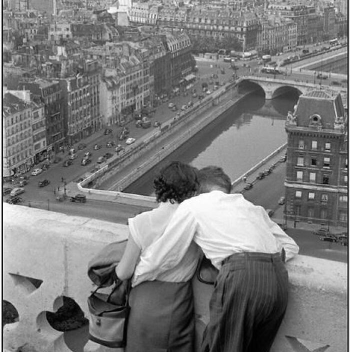 París vista desde lo alto de Notre Dame, 1955